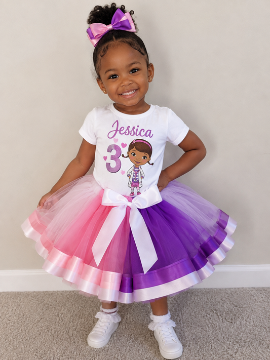 Custom Cartoon Birthday Tutu Set