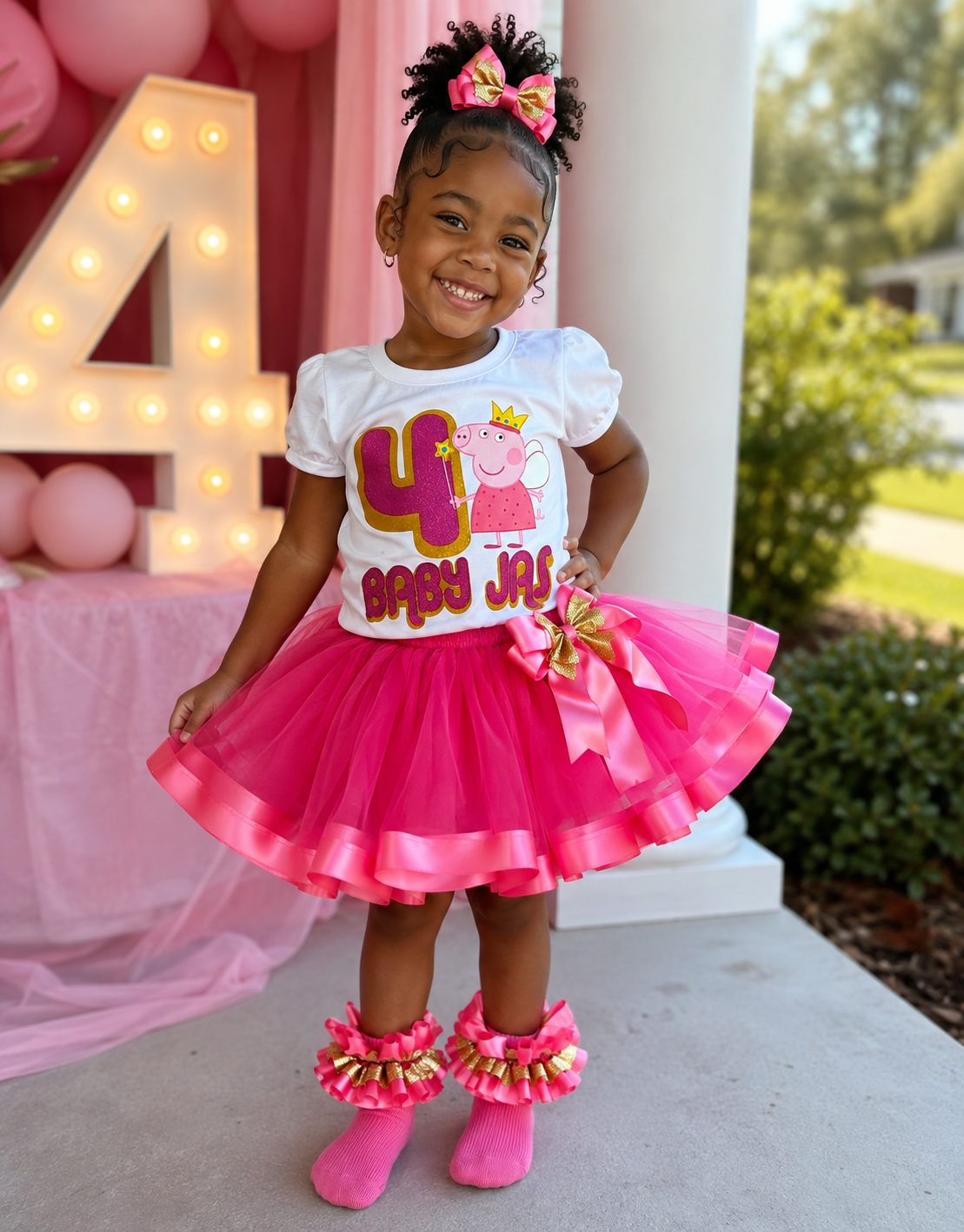 Custom Cartoon Birthday Tutu Set