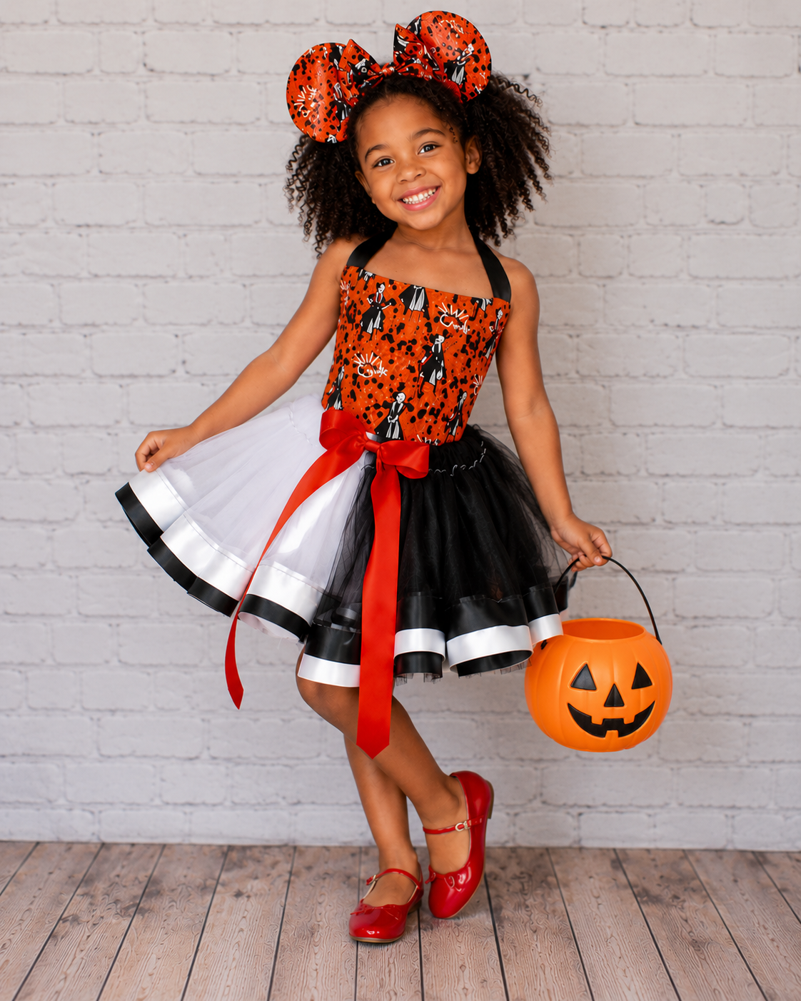Cruella De Vil Inspired Halloween Tutu Dress Set | Villain Halloween Costume | Customizable Character Tutu