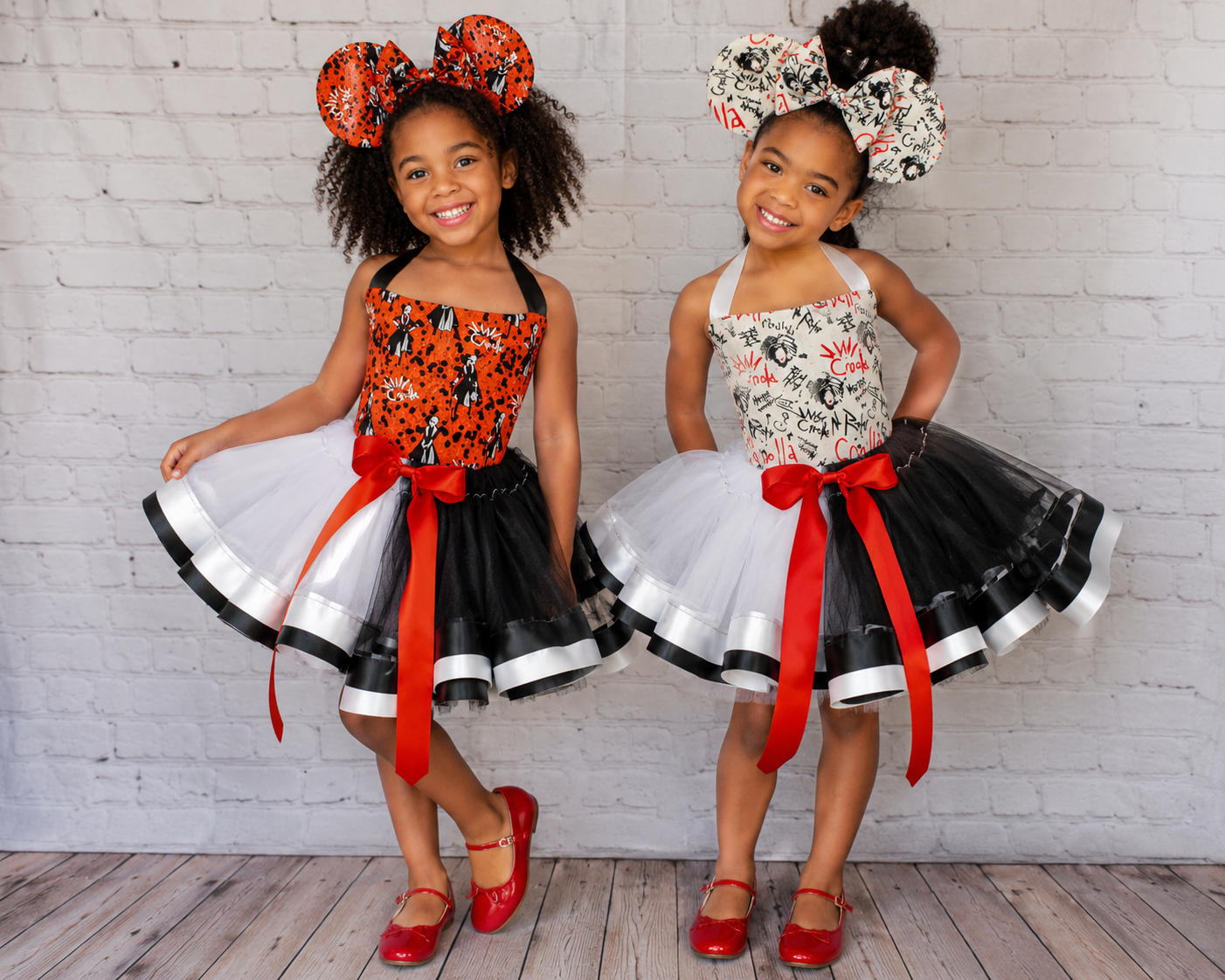 Cruella De Vil Inspired Halloween Tutu Dress Set | Villain Halloween Costume | Customizable Character Tutu
